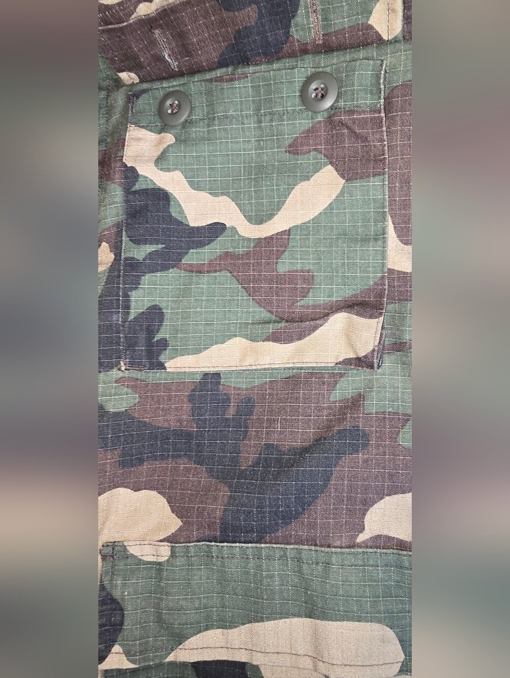 Men's Camouflage Field Jacket - Green Camo - Picture 5 of 10